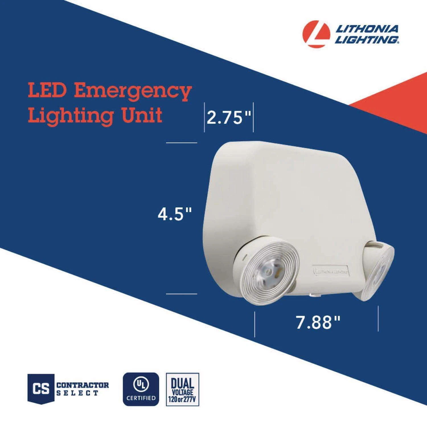 Lithonia Lighting Switch Hardwired LED White Emergency Light - Image 3