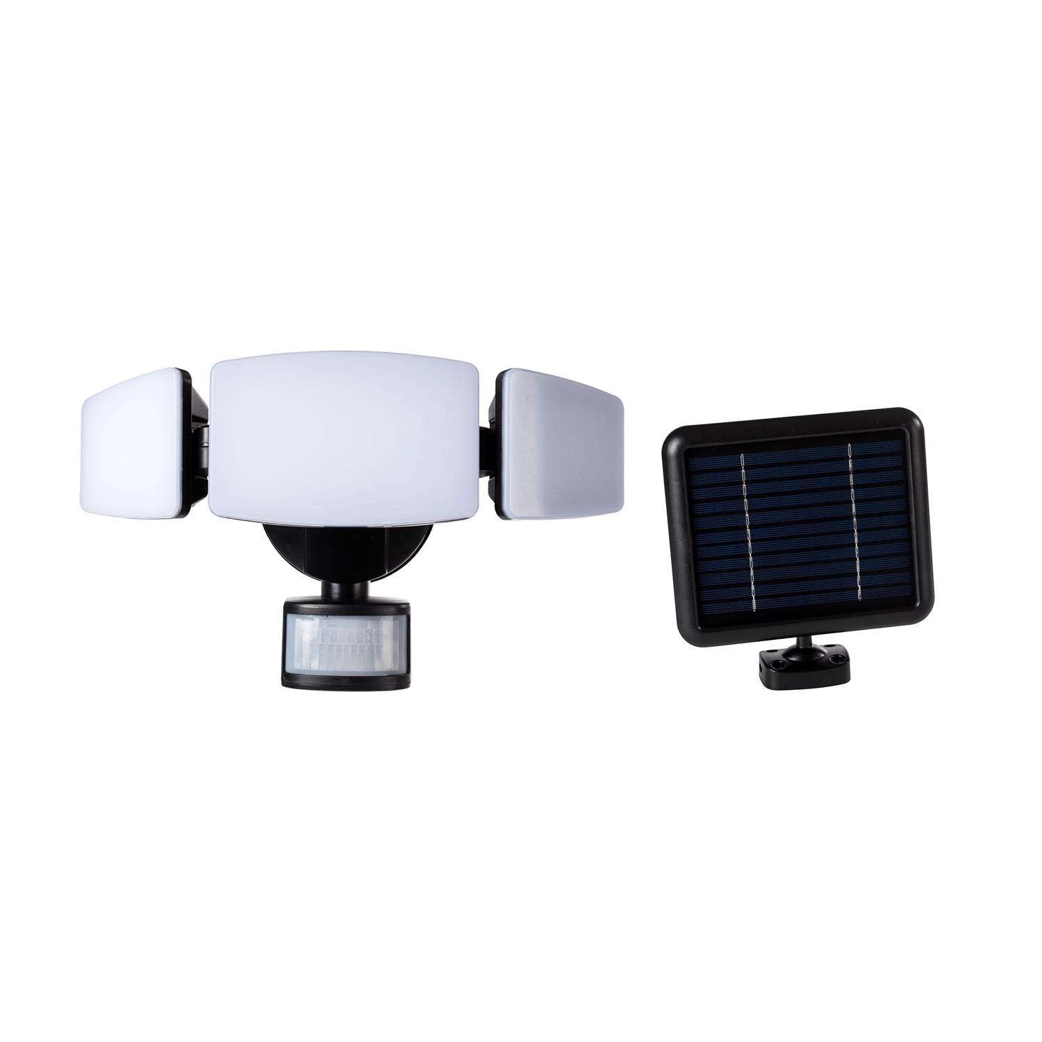 Glitzhome Dusk To Dawn Solar Powered LED White Security Floodlight