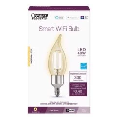 Feit Smart Home Flame Tip E12 (Candelabra) Smart-Enabled LED Bulb Soft White 40 Watt Equivalence 1 P