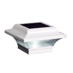 Classy Caps White Solar Powered 0.28 W LED Post Cap Light 2 Pk