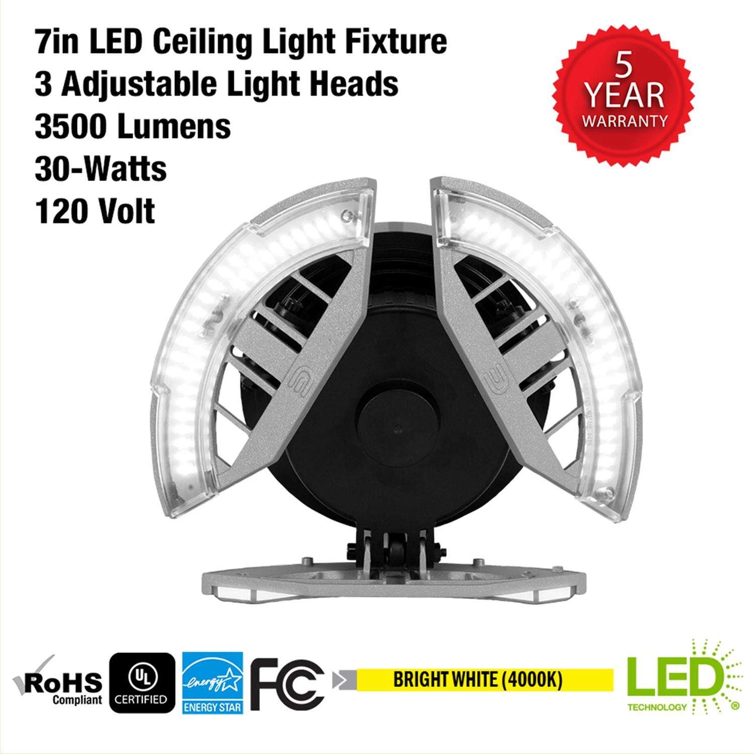 ETI 3-Panel Folding E26 (Medium) LED Bulb Bright White 40 Watt Equivalence 1 Pk - Image 6