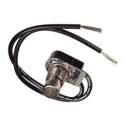 Jandorf 10 Amps Single Pole Push Button Appliance Switch Black/Silver 1 Pk