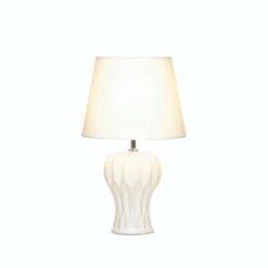 Gallery Of Light Curved 18.25 In. White Table Lamp