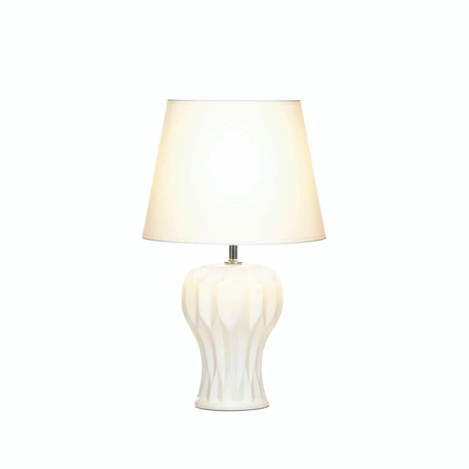 Gallery Of Light Curved 18.25 In. White Table Lamp